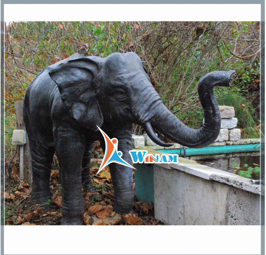 Garden outdoor animal large brass elephant sculpture